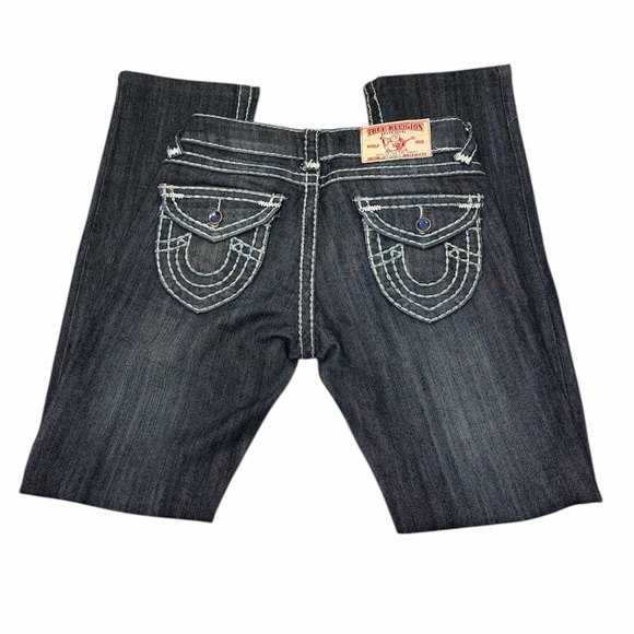 True Religion Denim - True Religion Jeans | Blue Stitch & Royal Blue Button Detail